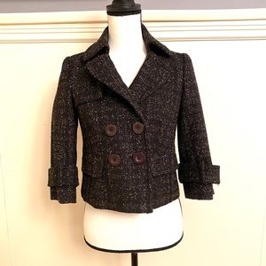 Halogen cropped tweed jacket size petite XS